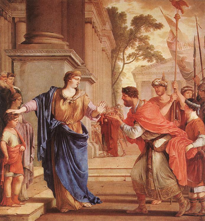 LA HIRE, Laurent de Cornelia Refusses the Crown of the Ptolomai sg oil painting picture